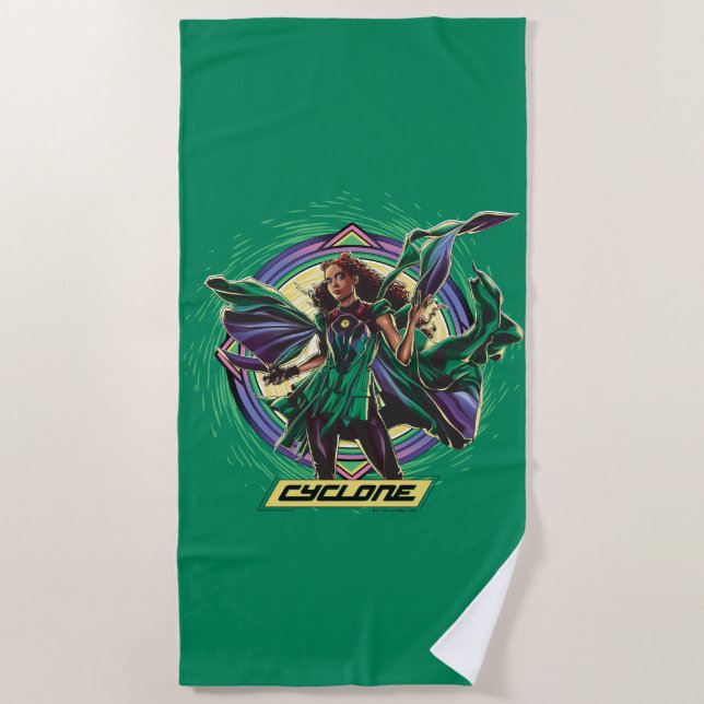 Black Adam | Cyclone Character Graphic Beach Towel (Front)