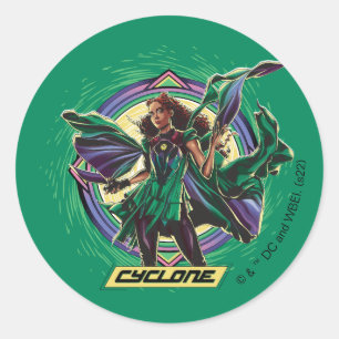 Black Adam   Cyclone Character Graphic Classic Round Sticker