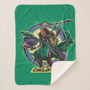 Black Adam   Cyclone Character Graphic Sherpa Blanket