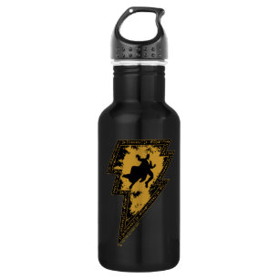 Black Adam Distressed Lightning Bolt Graphic 532 Ml Water Bottle