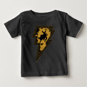 Black Adam Distressed Lightning Bolt Graphic Baby T-Shirt