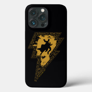 Black Adam Distressed Lightning Bolt Graphic iPhone 13 Pro Case