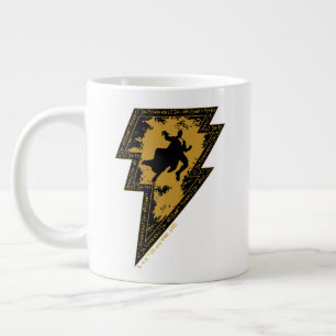 Black Adam Distressed Lightning Bolt Graphic Large Coffee Mug