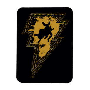 Black Adam Distressed Lightning Bolt Graphic Magnet