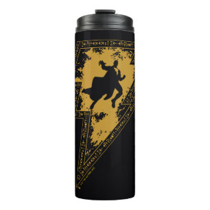 Black Adam Distressed Lightning Bolt Graphic Thermal Tumbler