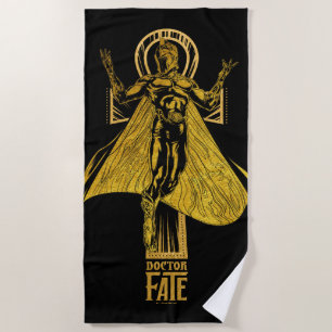 Black Adam Doctor Fate Character Graphic Beach Towel