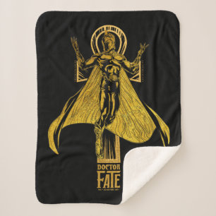 Black Adam   Doctor Fate Character Graphic Sherpa Blanket