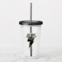 Black Adam Gray and Gold Lightning Graphic