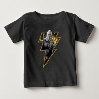 Black Adam Gray and Gold Lightning Graphic