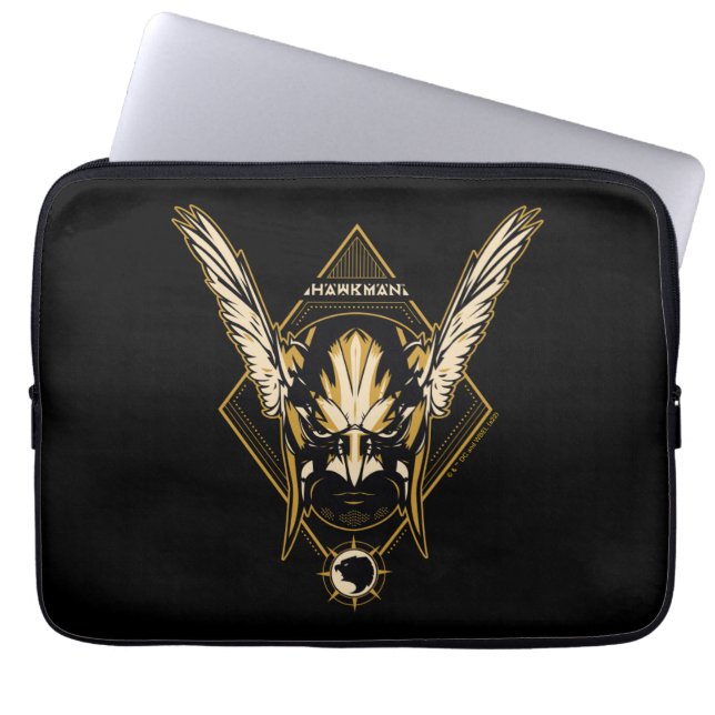 Black Adam | Hawkman Helmet Graphic Laptop Sleeve (Front)