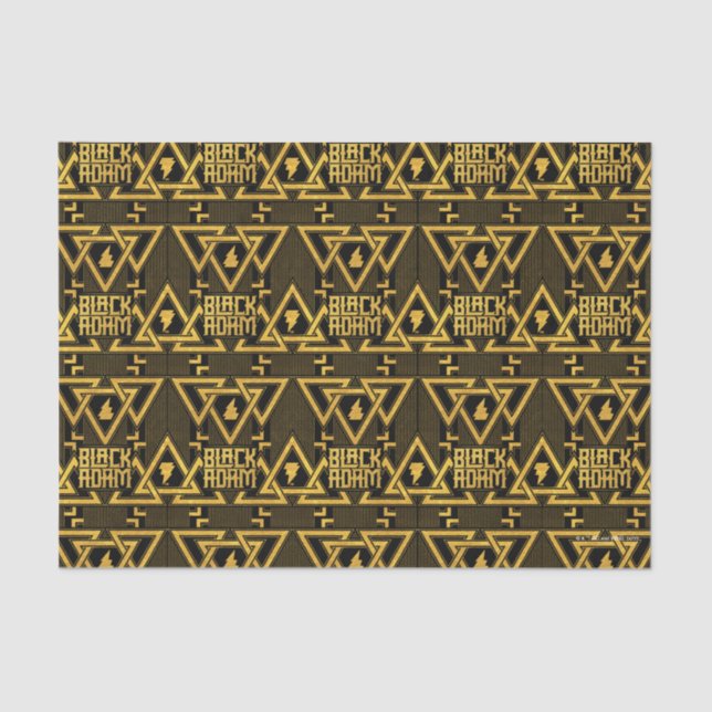 Black Adam Lightning Bolt Triangular Pattern Tissue Paper (Front)