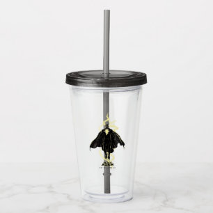 Black Adam Lightning Silhouette Graphic Acrylic Tumbler