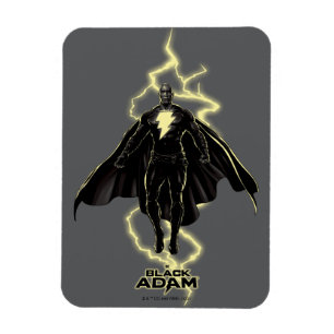 Black Adam Lightning Silhouette Graphic Magnet
