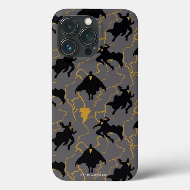 Black Adam Lightning Silhouette Pattern Case-Mate iPhone Case (Back)