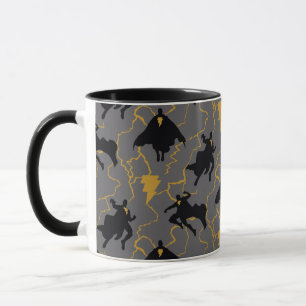 Black Adam Lightning Silhouette Pattern Mug