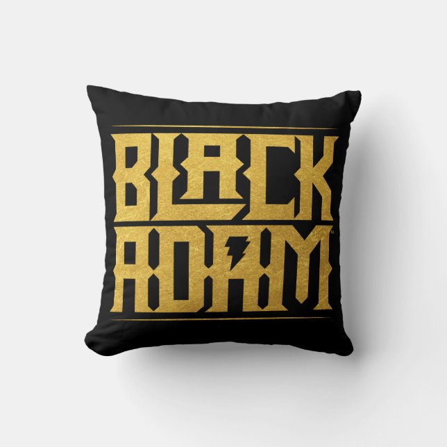 Black Adam Stacked Name Graphic Cushion (Front)