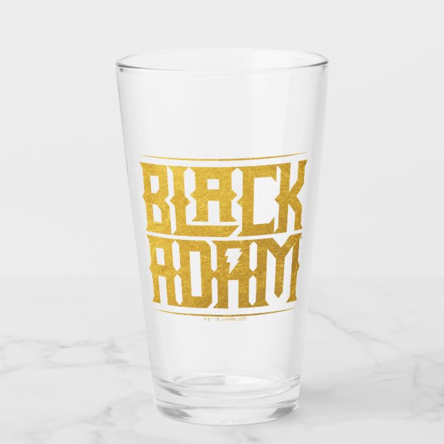 Black Adam Stacked Name Graphic Glass (Front)