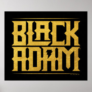 Black Adam Stacked Name Graphic Poster