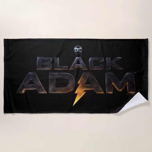 Black Adam Theatrical Logo Beach Towel (Front)