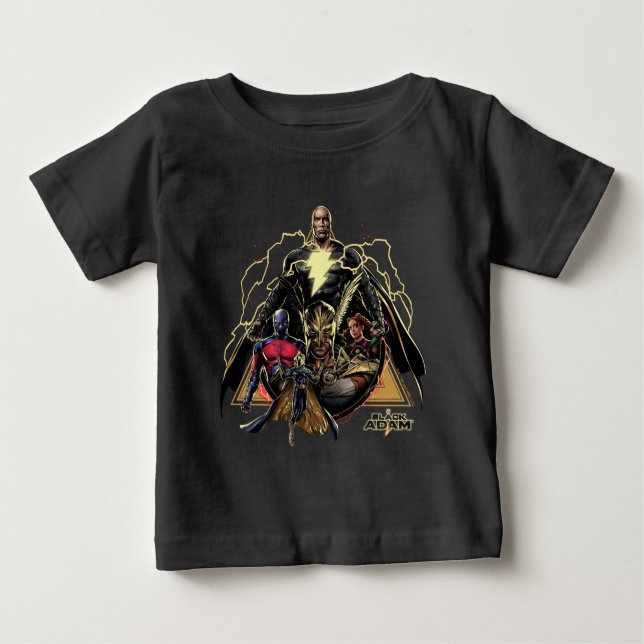 Black Adam Triangular Group Graphic Baby T-Shirt (Front)