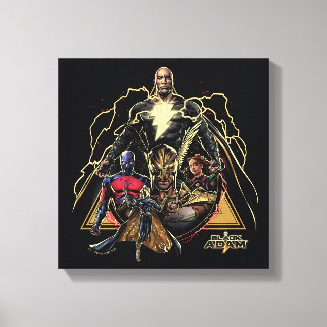 Black Adam Triangular Group Graphic Canvas Print (Front)