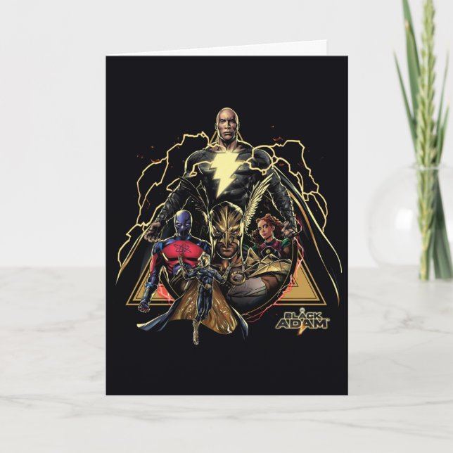 Black Adam Triangular Group Graphic Card (Front)