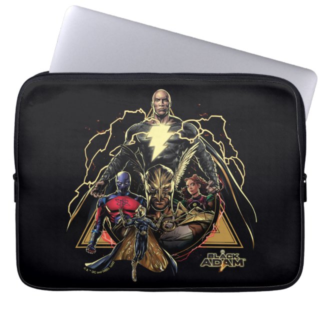 Black Adam Triangular Group Graphic Laptop Sleeve (Front)