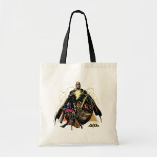 Black Adam Triangular Group Graphic Tote Bag