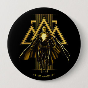 Black Adam Triangular Pillar Graphic 10 Cm Round Badge