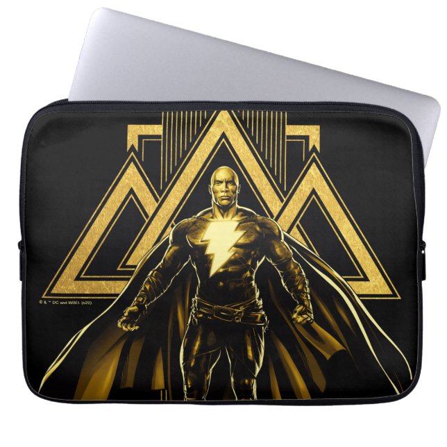 Black Adam Triangular Pillar Graphic Laptop Sleeve (Front)