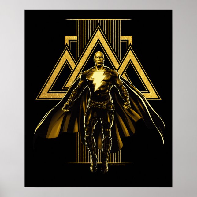 Black Adam Triangular Pillar Graphic Poster (Front)