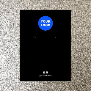 Black  Add Logo Earring Jewellery Display Holder