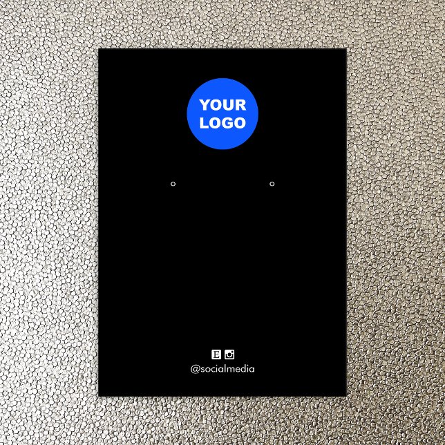 Black  Add Logo Earring Jewellery Display Holder (Creator Uploaded)