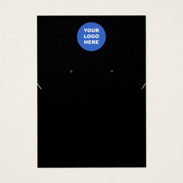 Black Add Logo Necklace Earring Display Card (Front)
