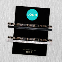 Black Add Logo Two Hair Clip Barrette