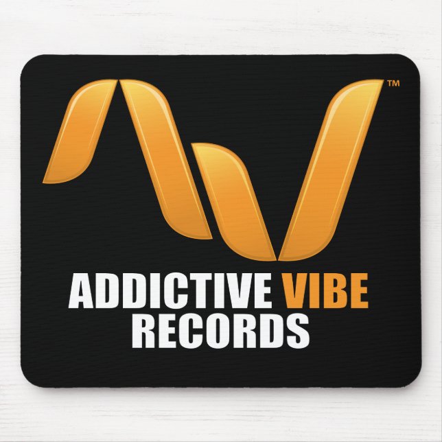 Black Addictive Vibe Records mousepad (Front)