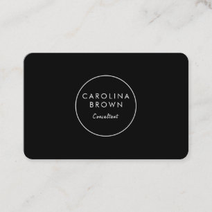 Black Adorable Professional Business Card