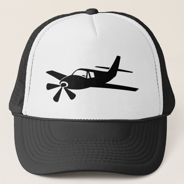 Black Aeroplane Designer Hat (Front)