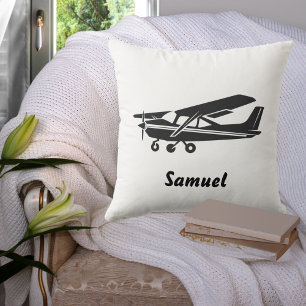 Black Aeroplane Travel Baby First Birthday,Aviatio Cushion