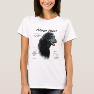 Black Afghan Hound History T-Shirt