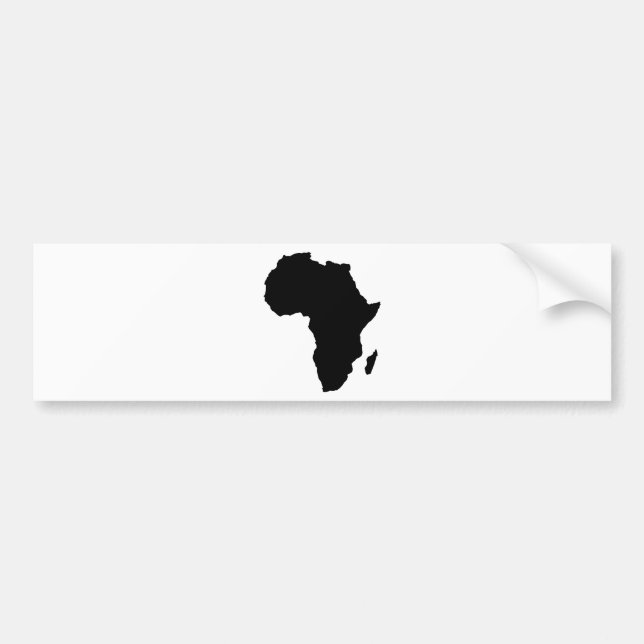 black africa shape bumper sticker (Front)