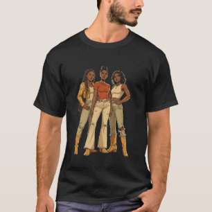 Black African American Cowgirl Texas Western Count T-Shirt