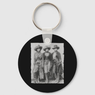 Black African American Cowgirl Western Country Key Ring