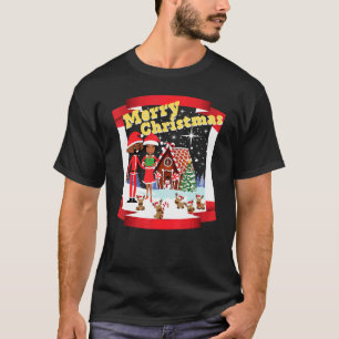 Black African American Santa and Mr and Mrs Claus  T-Shirt