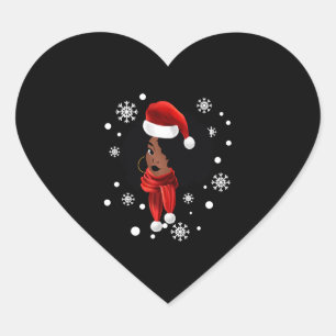 Black African American Santa Apparel Christmas Mel Heart Sticker