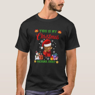 Black African American Santa Apparel Christmas Mel T-Shirt