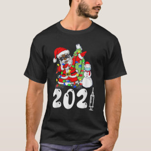 Black. African American Santa Claus. Christmas Paj T-Shirt