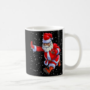 Black African American Santa Claus Football Afro C Coffee Mug