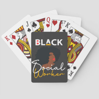 Black African American Social Work Appreciation Gi Playing Cards