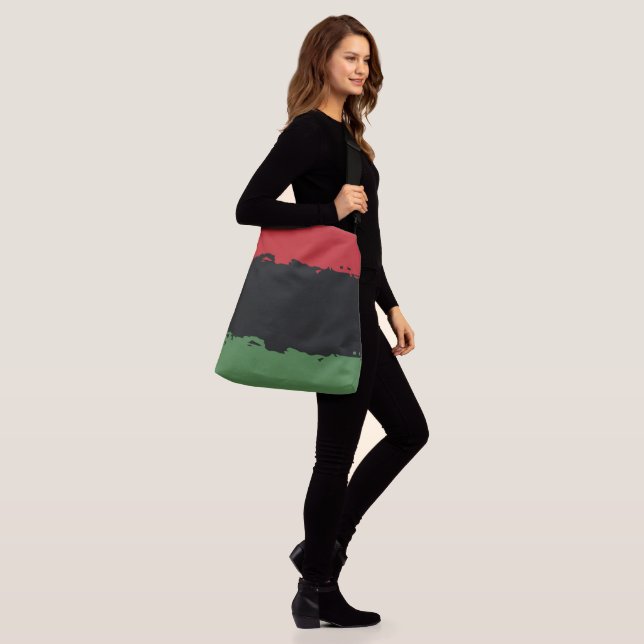 Black African Colours African American Crossbody Bag (On Model)
